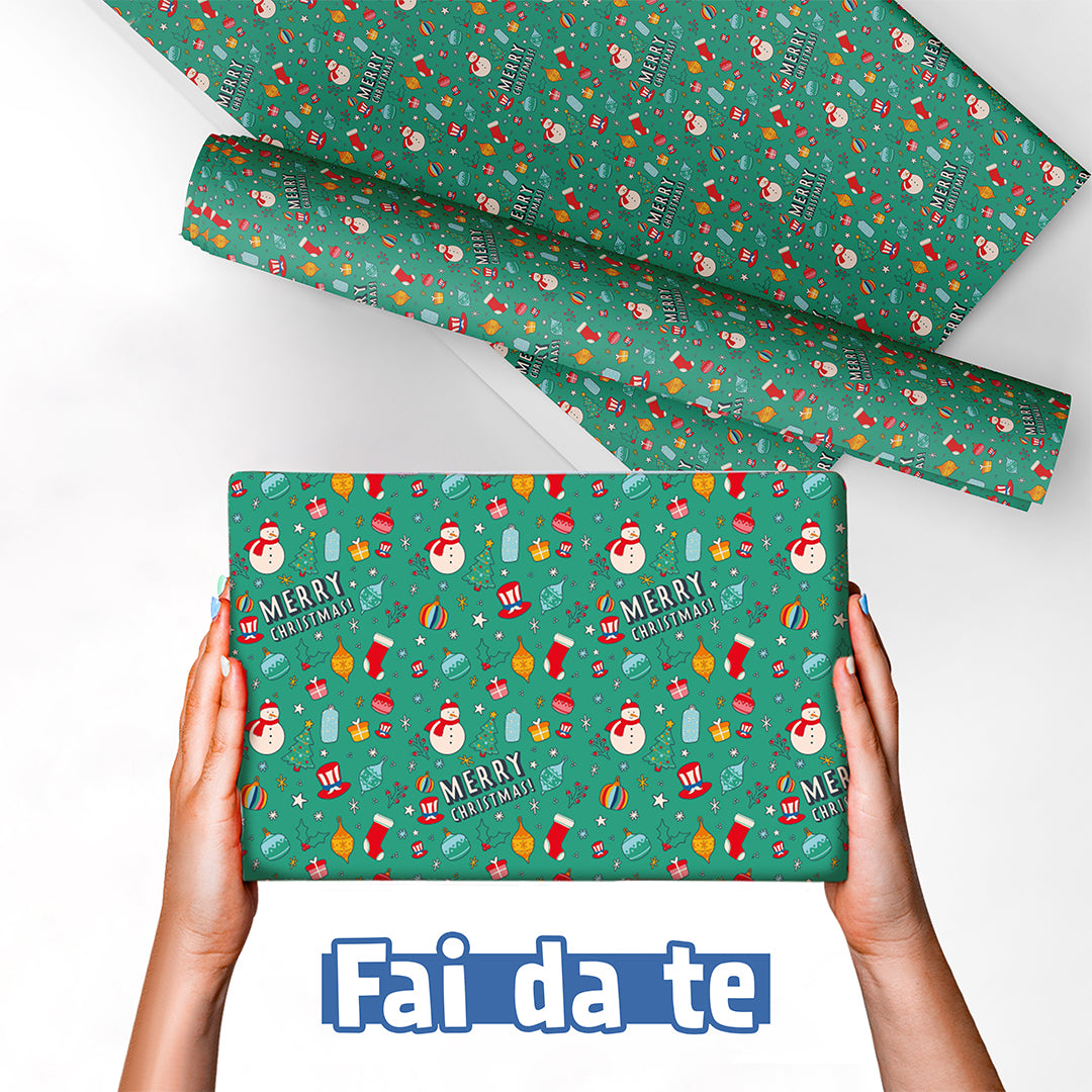 Geschenkkarte mit Weihnachtsmotiv, 1 Bogen 68x98cm 