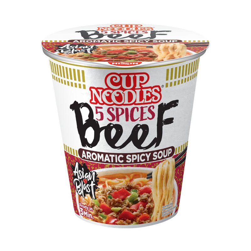 Nissin Cup Noodles 5 Spieces Beef Aromatic Spicy Soup