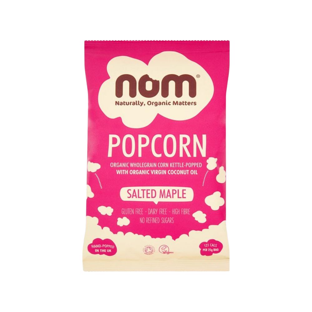 Nom Popcorn Salted Maple, gesalzene Popcorn mit Ahorn-Geschmack, 25g 