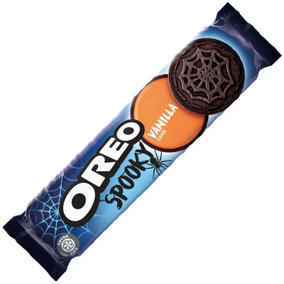 Oreo Spooky Vanilla, biscotti al cacao ripieni di crema alla vaniglia da 154g