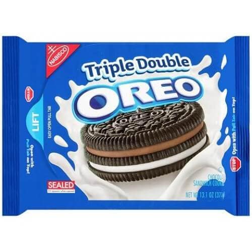 Oreo Triple Double, biscotti triplo strato a vaniglia e cioccolato da 373g (1954200813665)