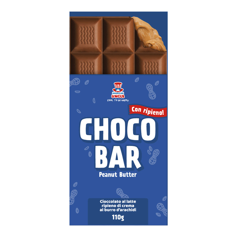 Choco Bar Peanut Butter filled, Vollmilchschokolade gefüllt mit Erdnussbuttercreme, 110g