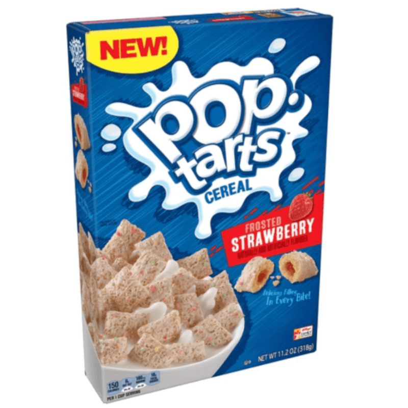 Pop Tarts Cereal Frosted Strawberry, confezione di cereali Pop Tarts alla fragola da 318g (4042962600033)