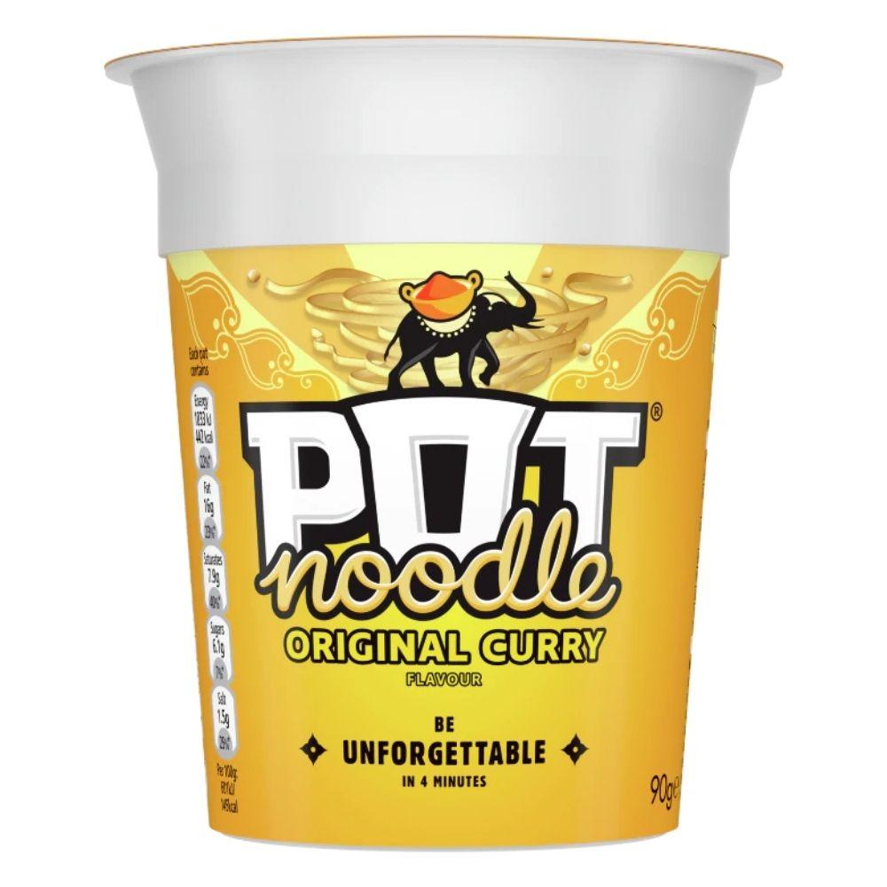 Pot Noodle Original Curry, Curry-Nudeln mit Mangosauce, 90g 