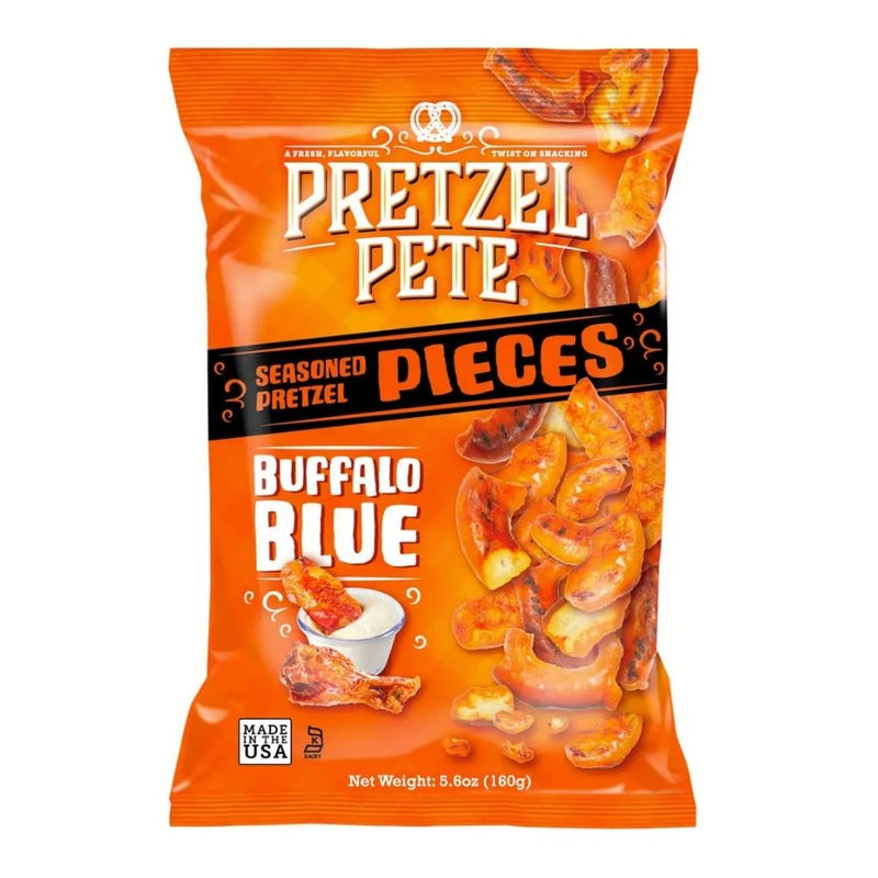 Pretzel Pete Buffalo Blue, Pretzel mit Käsegeschmack und Buffalo-Sauce 160g