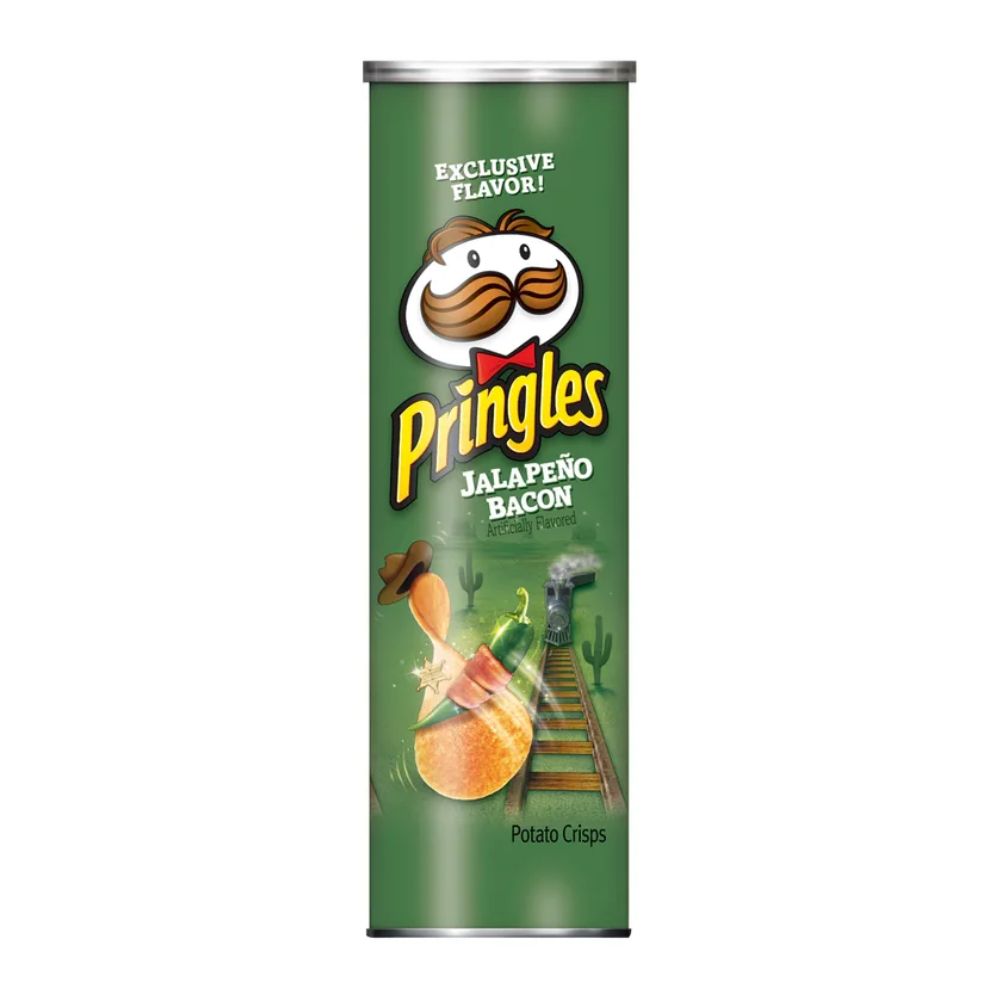 Pringles Jalapeño Bacon, Chips mit Bacon- und Jalapeño-Paprika-Geschmack, 156g 