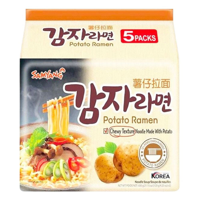 Samyang Potato Ramen, 5 Portionen Nudeln mit Kartoffelgeschmack à 120g