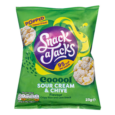 Confezione di Snack a Jacks Sour Cream & Chive da 23g