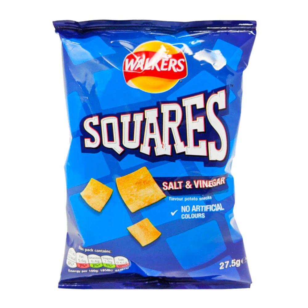 Squares Salt & Vinegar, snack mit Salz und Essig 27,5g 