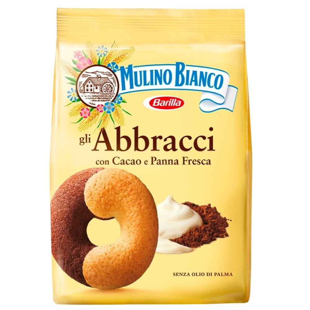 Abbracci Mulino Bianco, Kakao- und Sahne-Kekse 350g 
