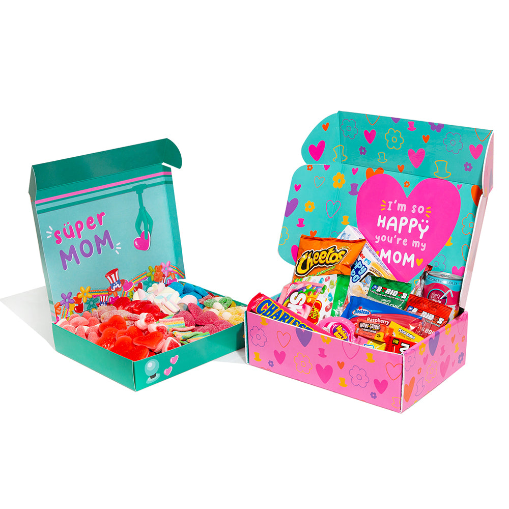 Candy Box - Super Mom Edition von 1kg als Überraschung + Snack Box - Super Mom Edition 