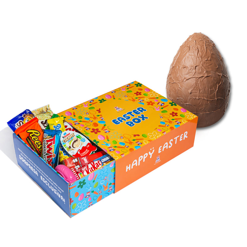 Easter Box + American Uncle Egg Salted Caramel in Deutsch ist Osterbox + American Uncle Egg Salzkaramell.