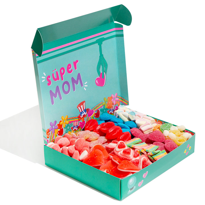 Candy Box - Super Mom Edition von 1kg als Überraschung + Mom Gift Box 