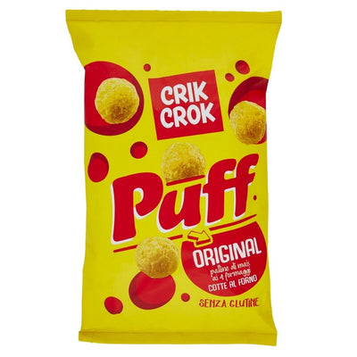 Confezione da 110g di patatine al formaggio Crik Crok Puffs