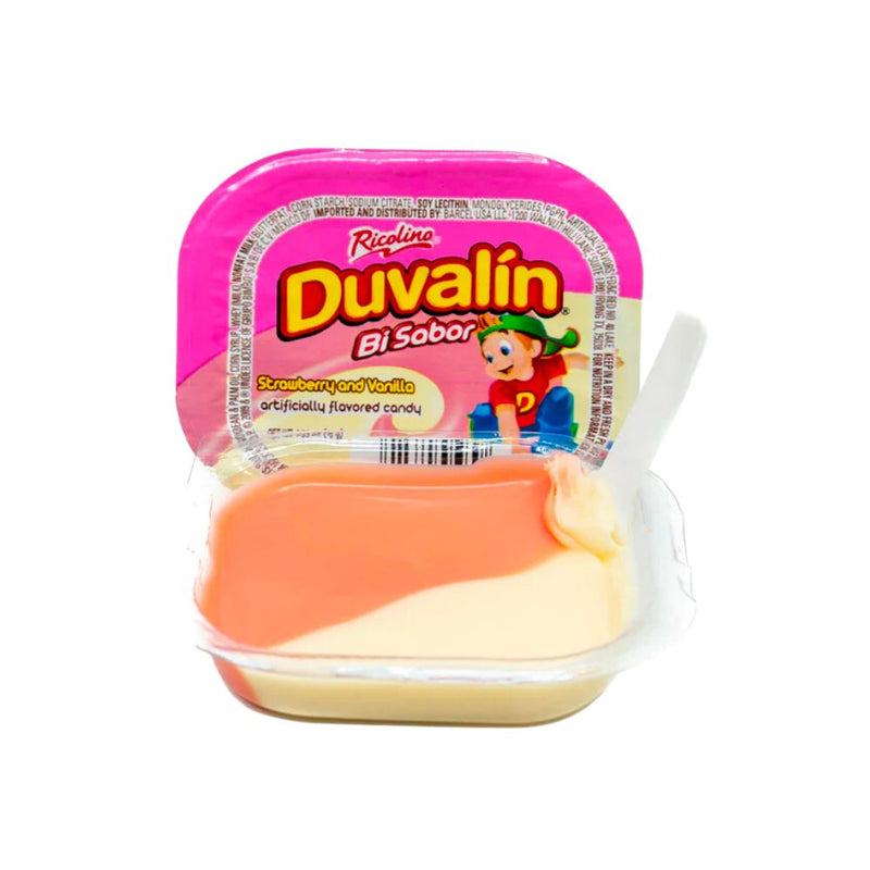 Confezione da 15g di caramella alla vaniglia e fragola Ricolin Duvalin Bi Sabor