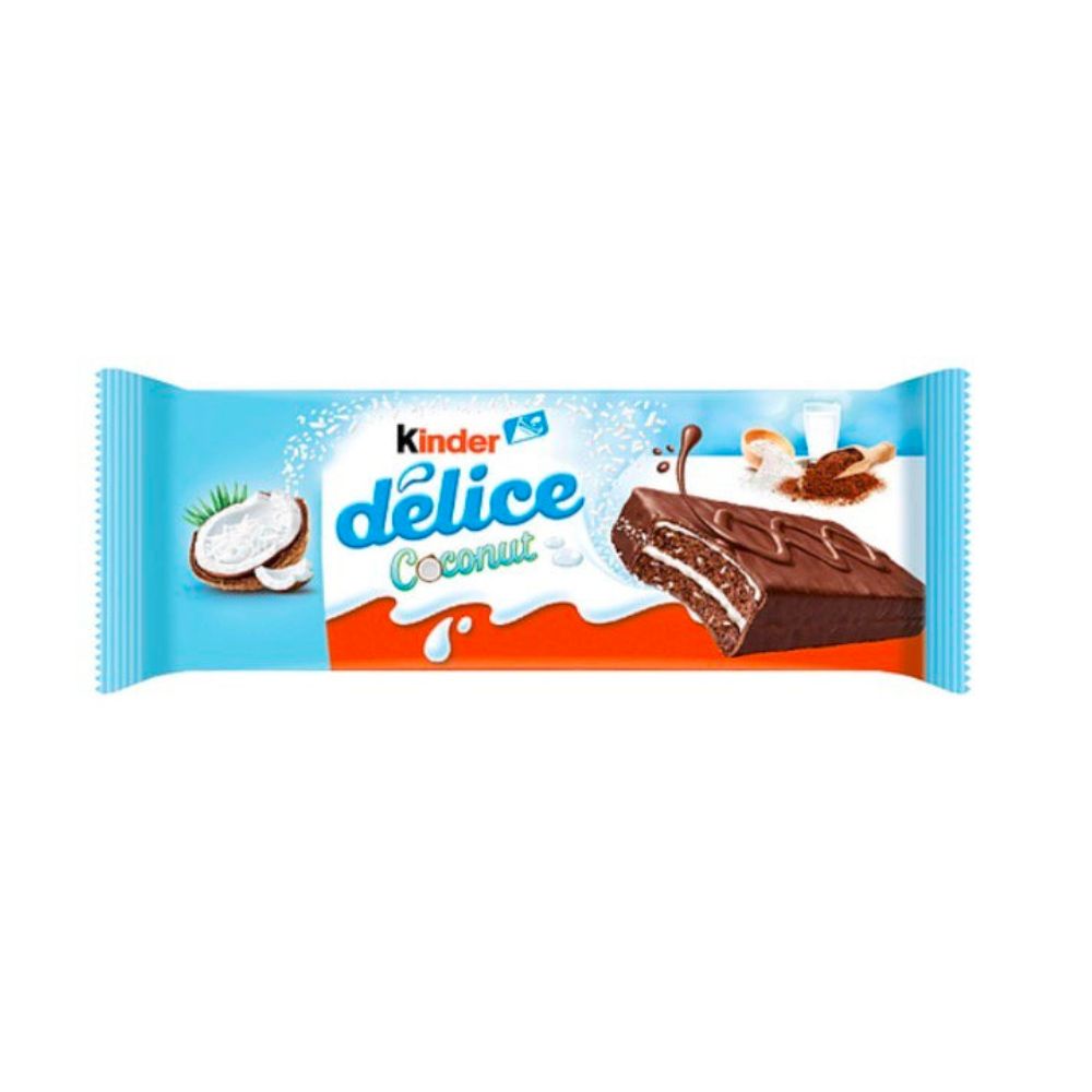 Kinder Delice Coconut, Schokoladen- und Kokosnuss-Snack von 37g 