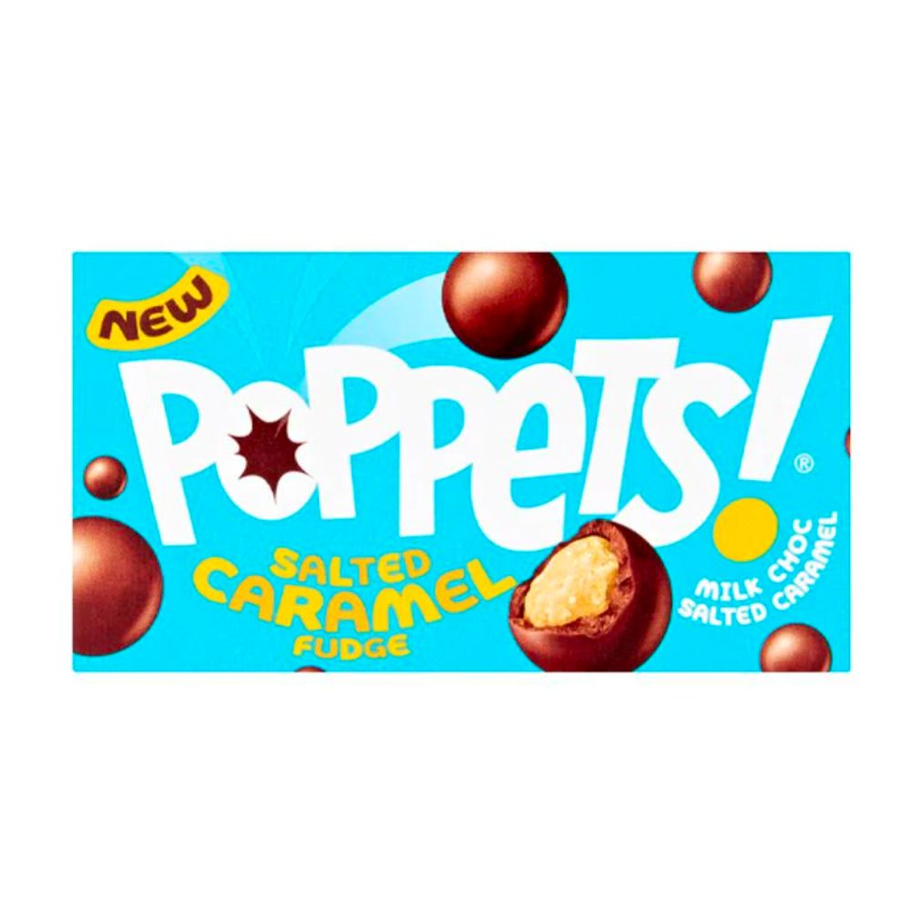 Poppets! Salted Caramel Fudge, Pralinen gefüllt mit gesalzenem Karamell, 40g 