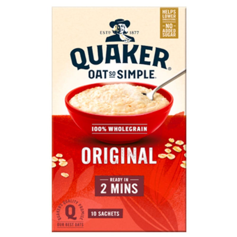 Quaker Oat So Simple Original, Haferflockenmischung, 10 Beutel à 27g