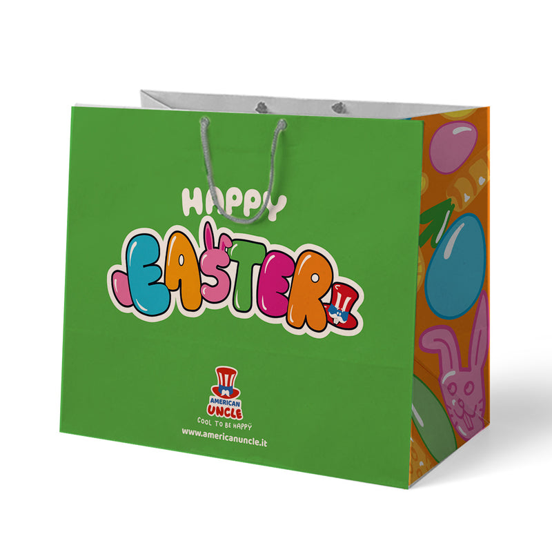 Oster-Geschenktüte Happy Easter (leer), ideal zum Befüllen mit 40 Produkten